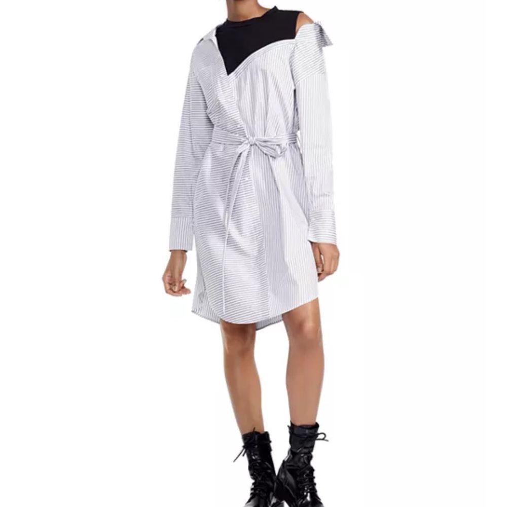 Maje Riava Striped Shirt‎ Dress